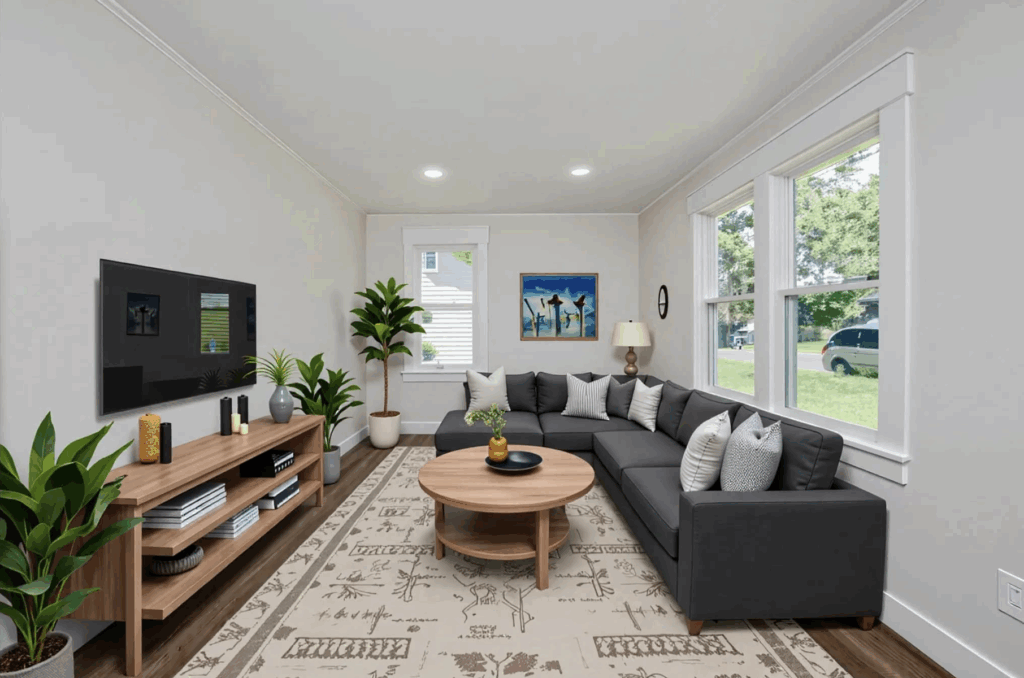 living room in a Birmingham, Alabama house