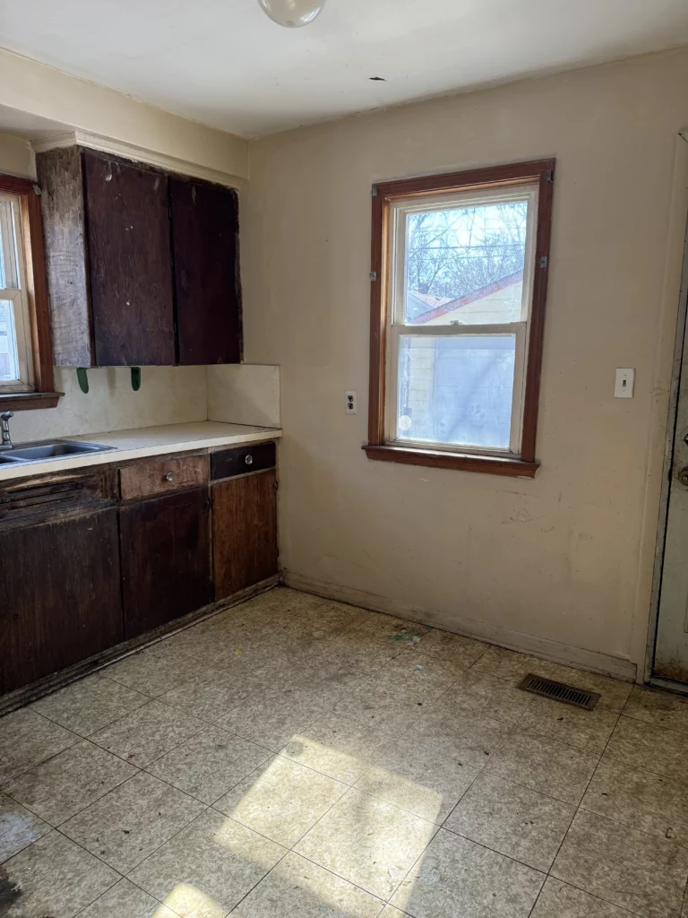 Before renovation kitchen project by Offer Now Michigan cash home buyers