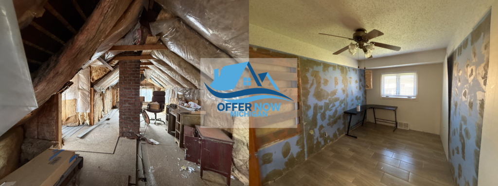 Inside an as is Dearborn area house Offer Now Michigan purchased before any repairs
