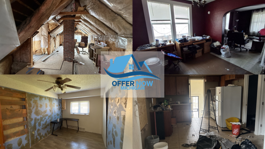Inside a Michigan home bought as is, like the older East Lansing houses we purchase