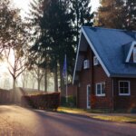 Vacant house on a Michigan residential street