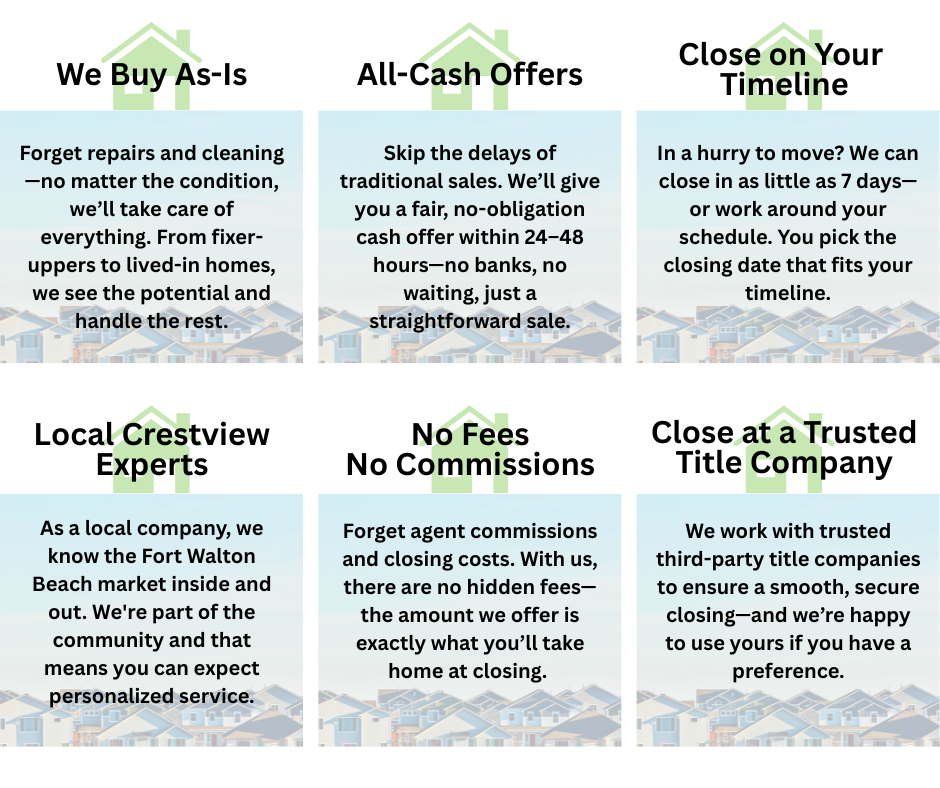 Image showing the reasons why homeowners choose to work with Gulf Coast Property Group, LLC