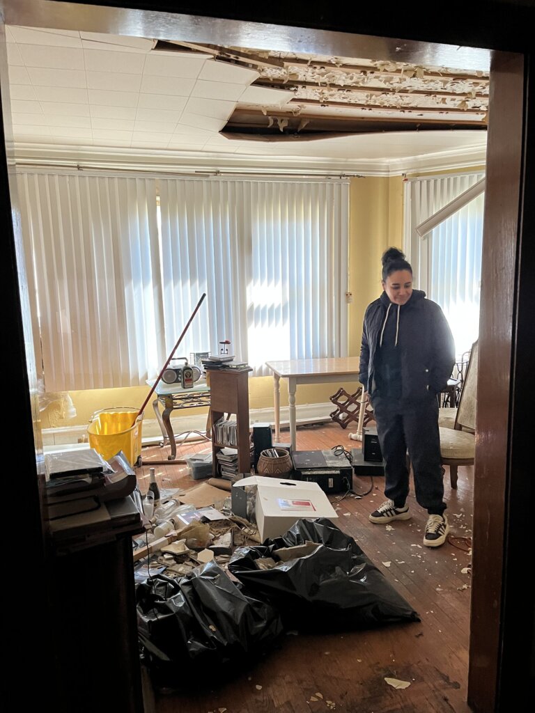 Karen of dello investments evaluating a home for an as-is sale