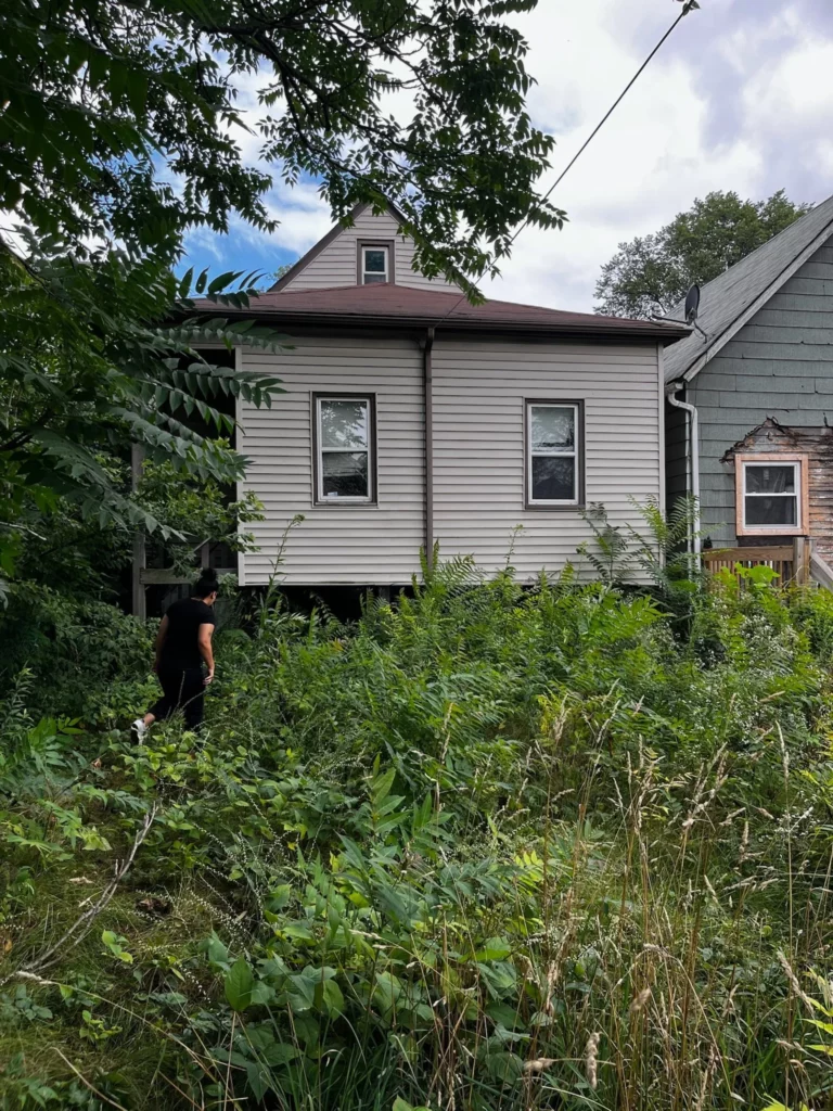 Local buyer reviewing property condition in Englewood 60636