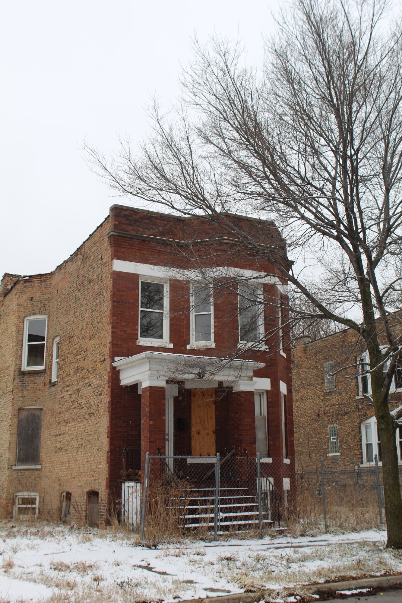 Vacant home that was purchased by a cash buyer for restoration 