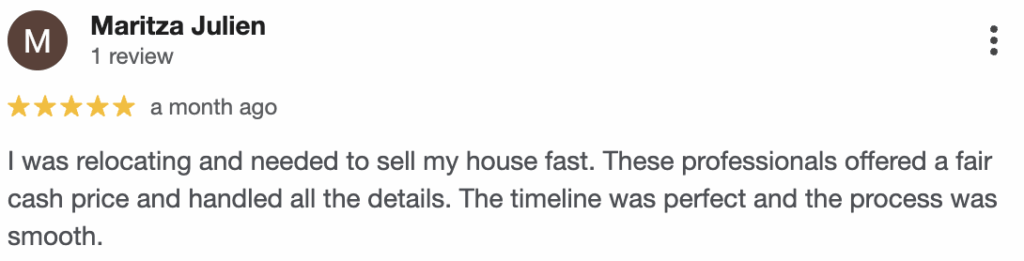 5 Star google Review