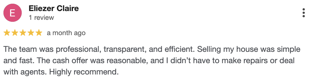 5 Star google Review