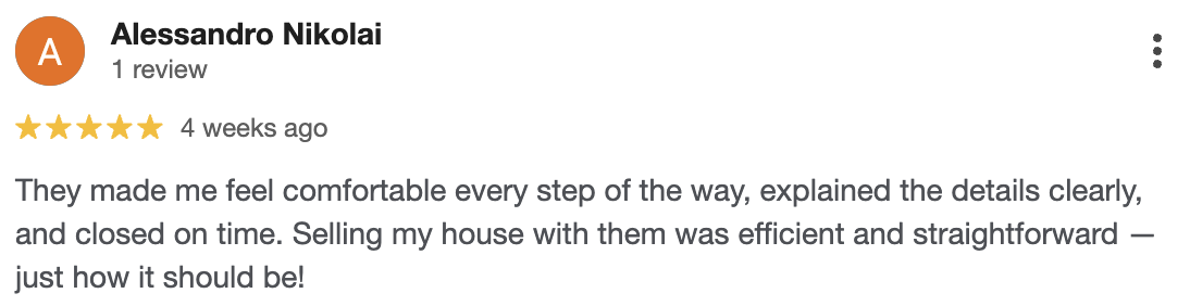 5 Star google Review