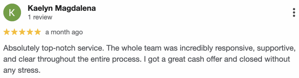 5 Star google Review