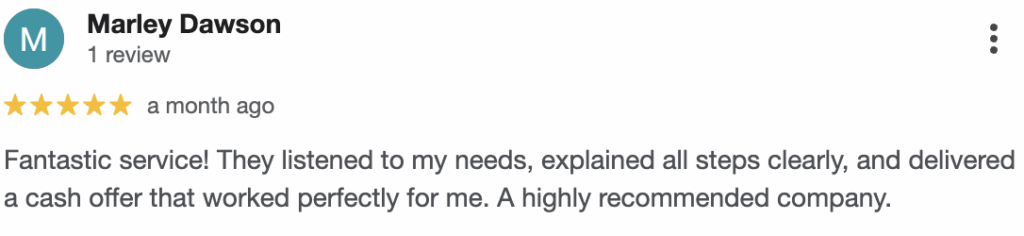 5 Star google Review