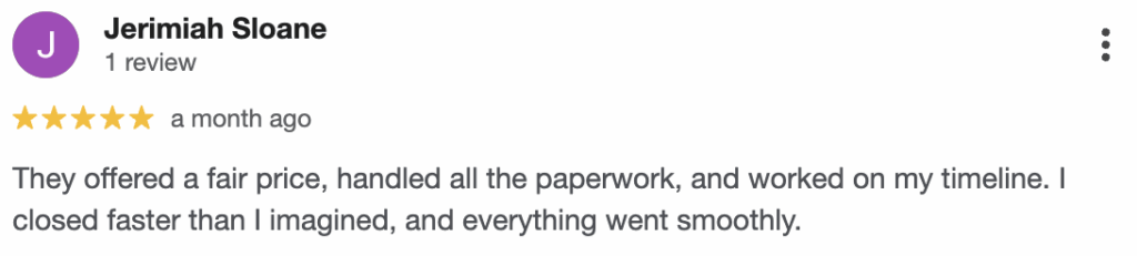 5 Star google Review