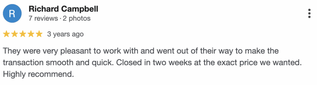 5 Star google Review