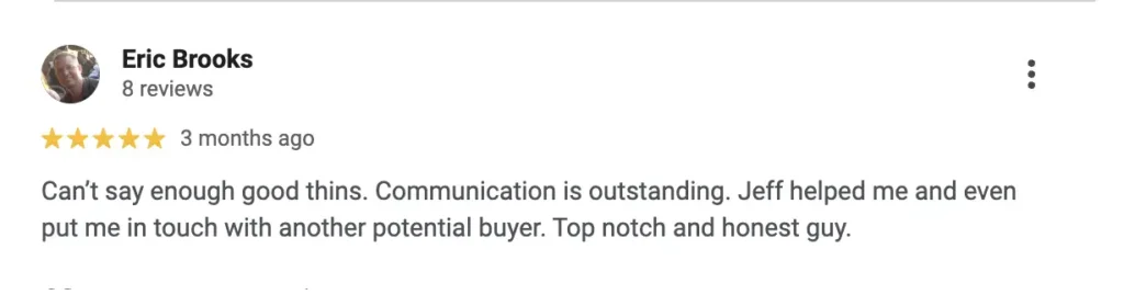 5 Star Review from Eric