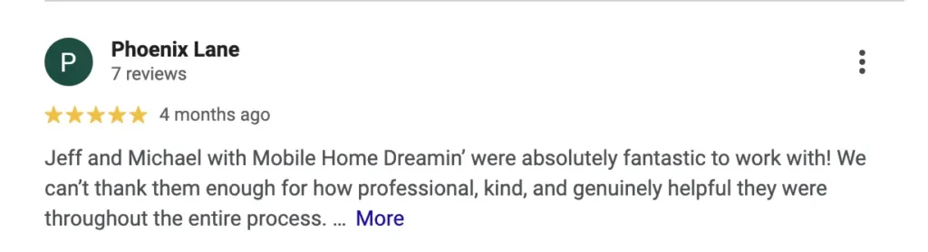 5 Star Review from Phoenix