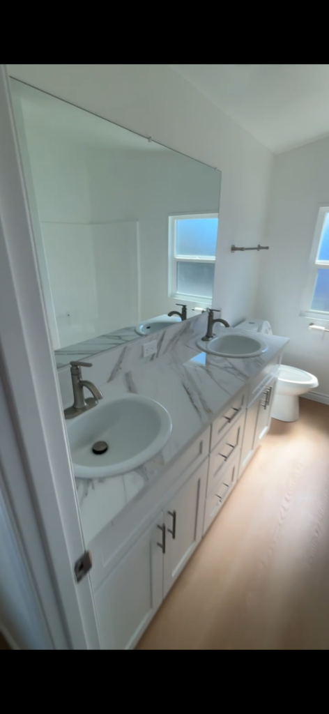 new bathroom in a mobile home in Vista CA