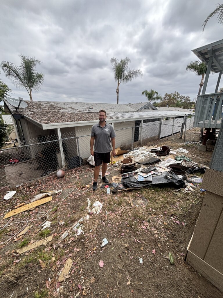 Jeff working on a mobile home in Vista CA