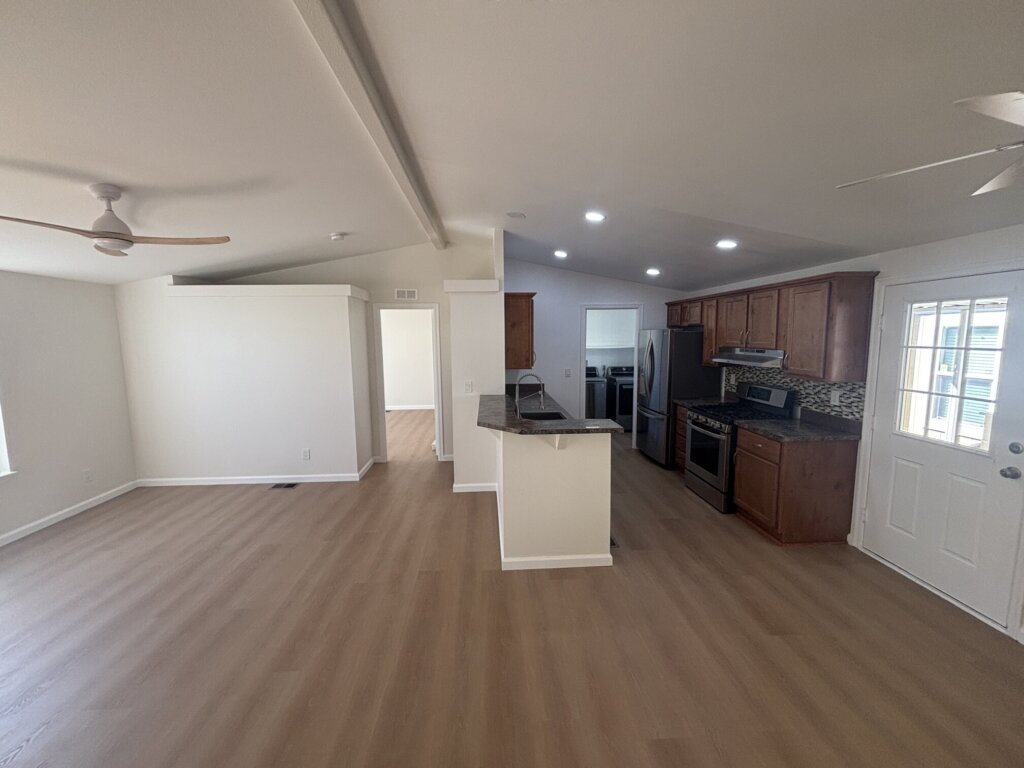 Mobile Home in Orange Mobile Home Park after remodeling by Mobile Home Dreamin