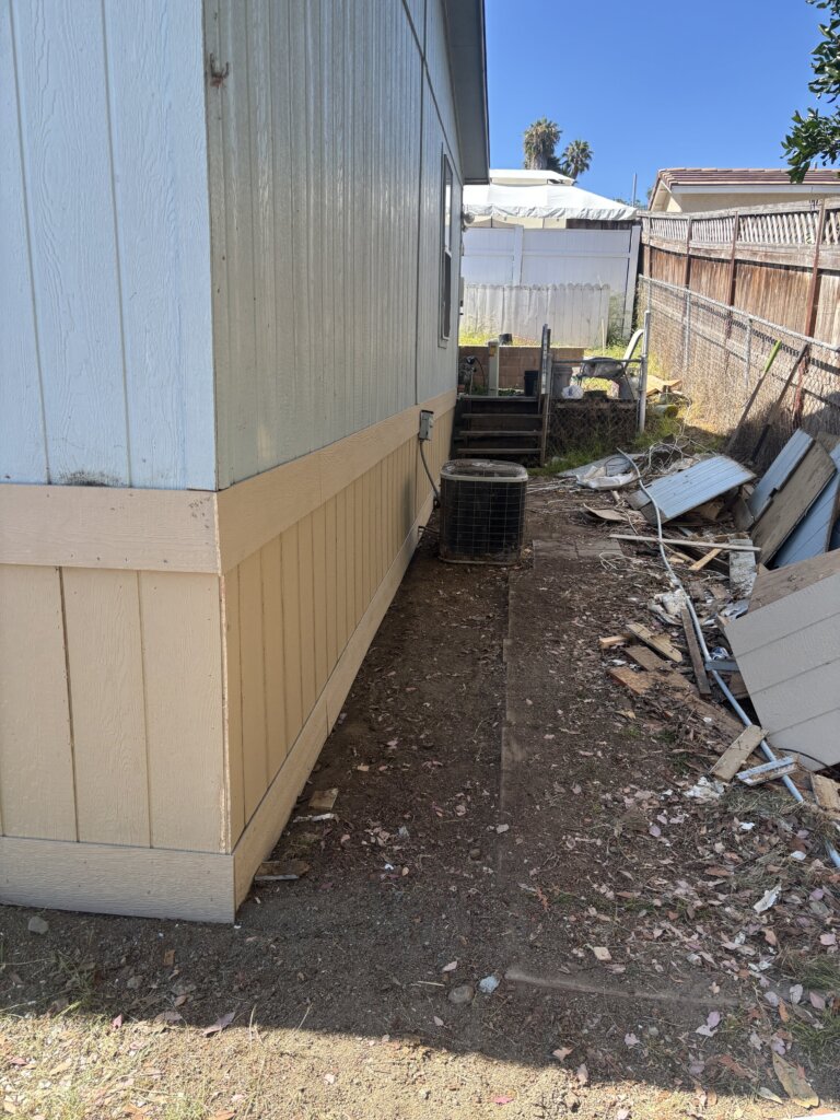 renovations underway in a mobile home in Vista CA