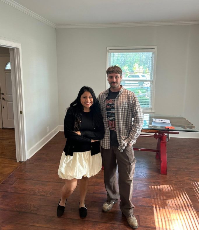 Jessica Quito with a buyer at closing