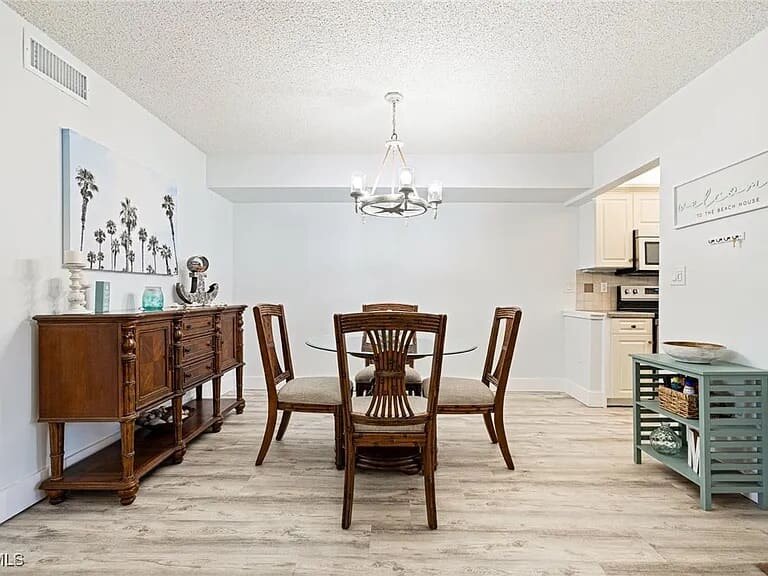 Dining table with buffet cabinet