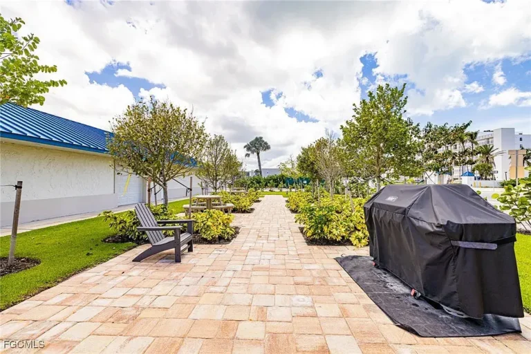 Picnic area with a community grill
