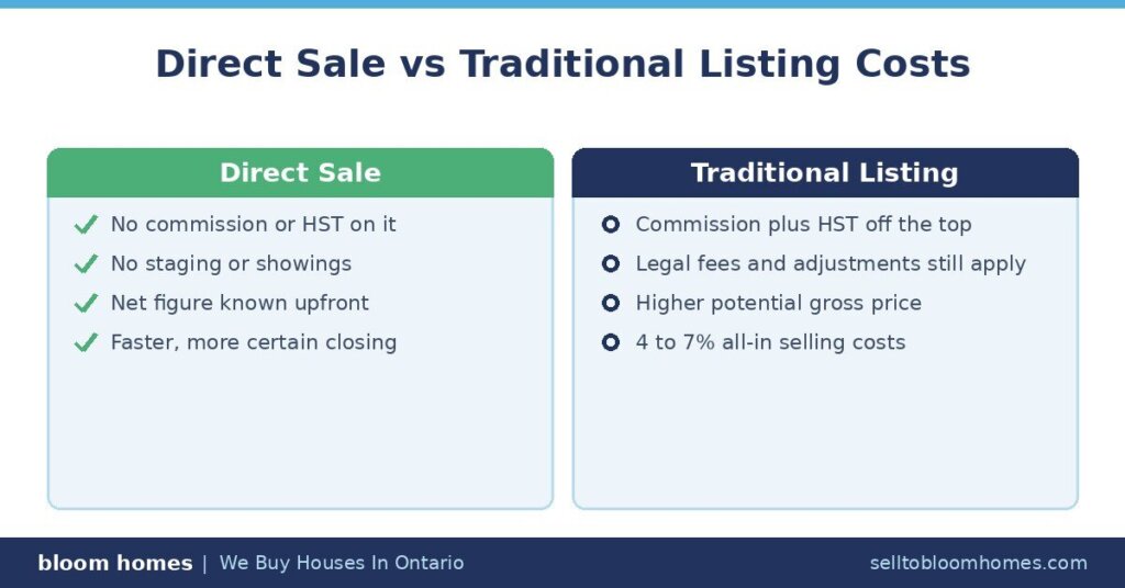 Direct Sale vs Listing Costs in Ontario