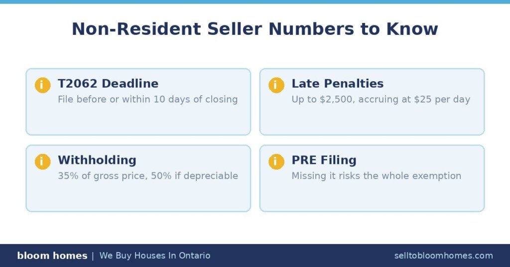 Non Resident Seller Numbers Canada