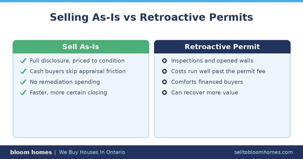 Selling As Is vs Retroactive Permits in Ontario