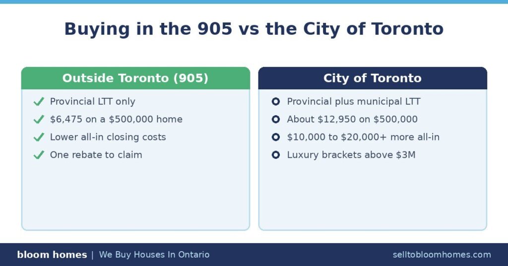 Toronto vs 905 Land Transfer Tax