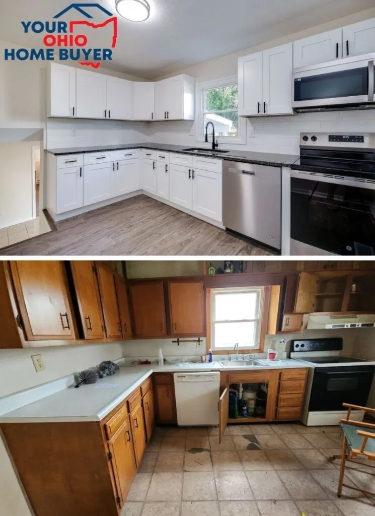 Before and after of a house remodeled in Riverside
