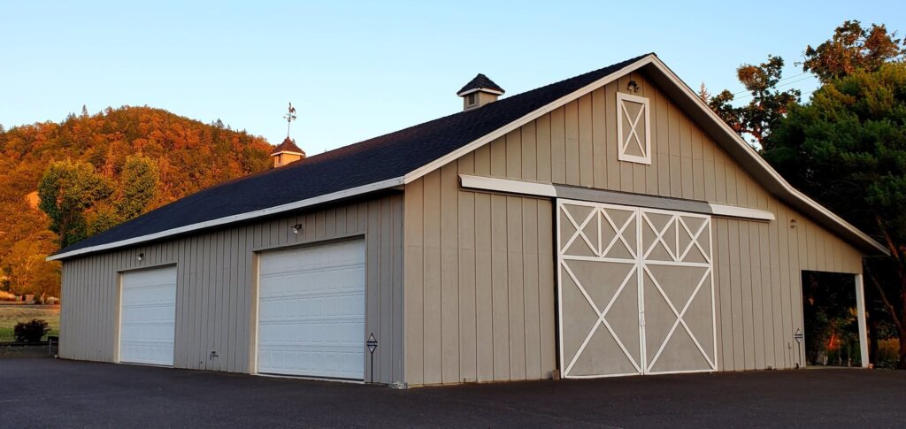 Barn re-roofing job in the Sutherlin area