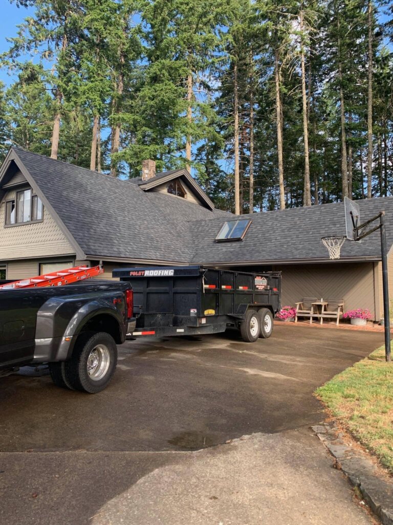 roofing replacement job in the Roseburg area by Foley Roofing 