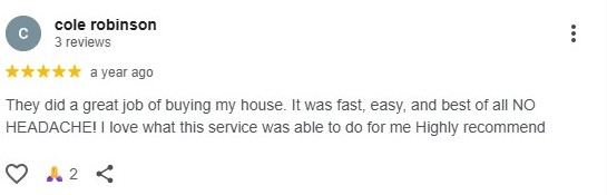 5-star Google review from a Selkirk area homeowner who sold their house for cash to SellHouseCashSask