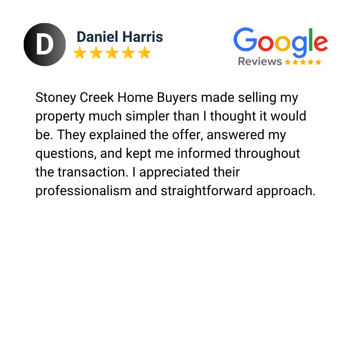 Cash home buyers in Michigan, Google review for Stoney Creek Home Buyers