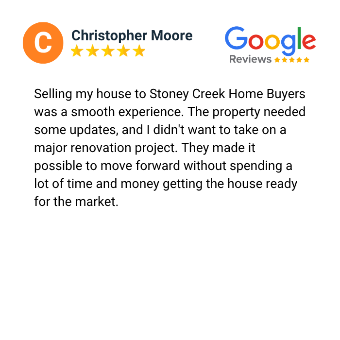 We buy houses fast in Michigan, Google review for Stoney Creek Home Buyers