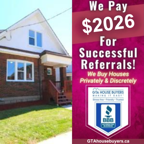 Get A Real Estate Referral Fee Of $2,026 For Simply Telling Us About A Property
