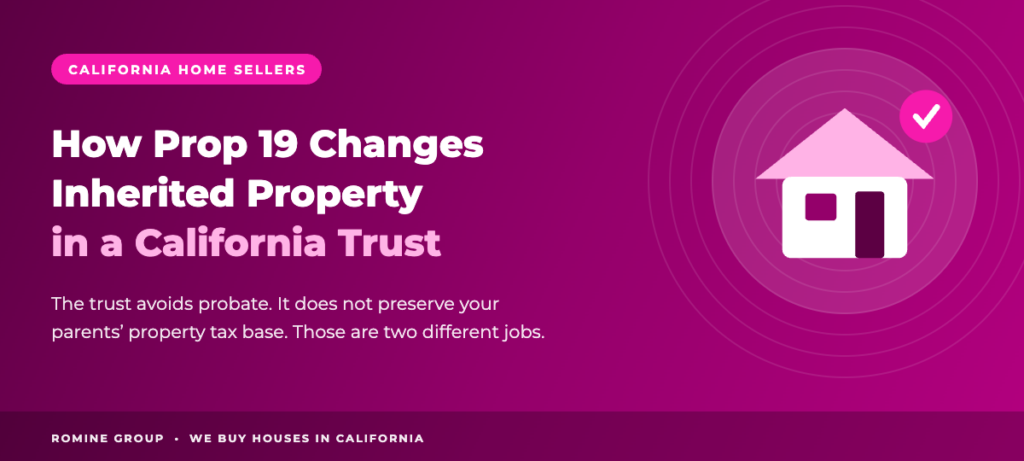 How Prop 19 changes inherited property held in a California trust