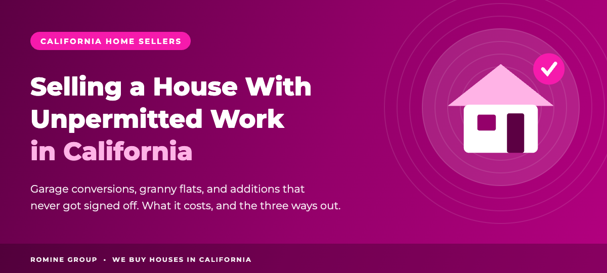 Selling a house with unpermitted work in California