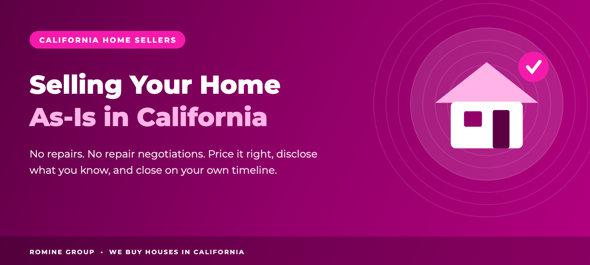 Selling your home as-is in California without making repairs