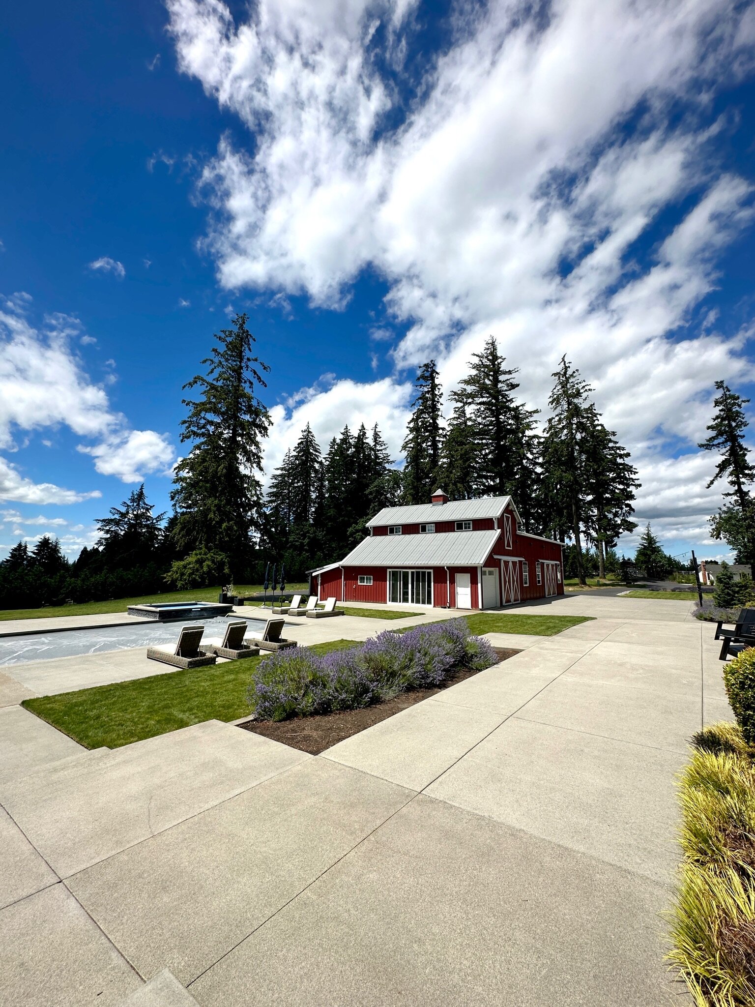 Large scale hardscape pressure washing in Stafford, Oregon