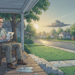 Homeowner reading an insurance letter after a hailstorm