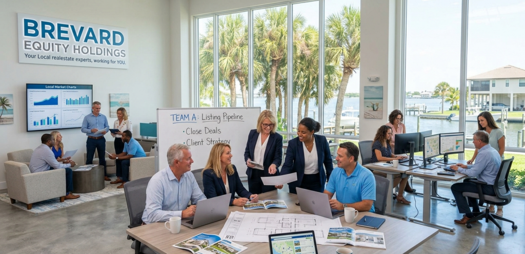 We Buy Houses for Cash Brevard local cash home buying team meeting in Brevard County