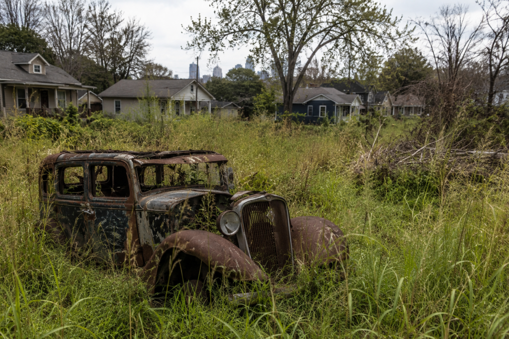 Abandoned land lot in Atlanta