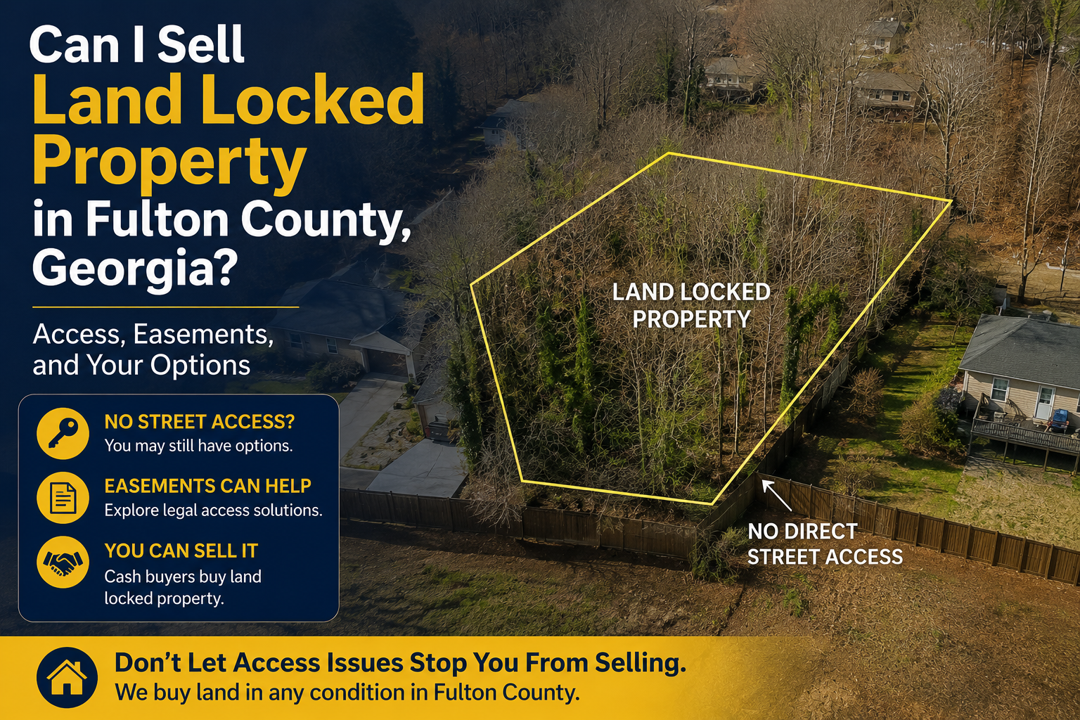 Can I Sell Land Locked Property in Fulton County, Georgia