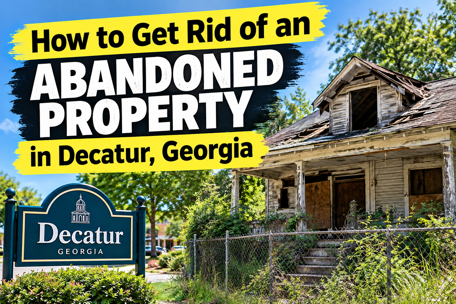 How to Get Rid of an Abandoned Property in Decatur, Georgia