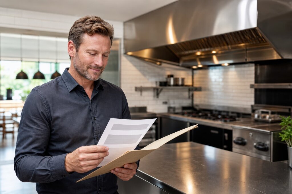 Commercial kitchen facilities manager - AI generated for illustration purposes