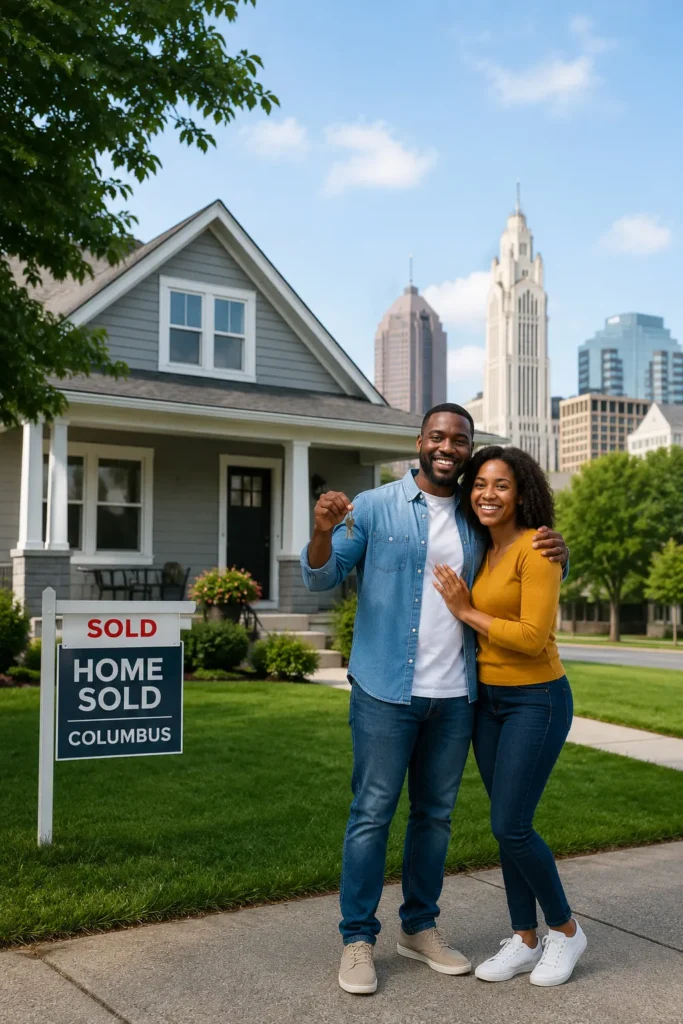 Happy homeowner after selling a house