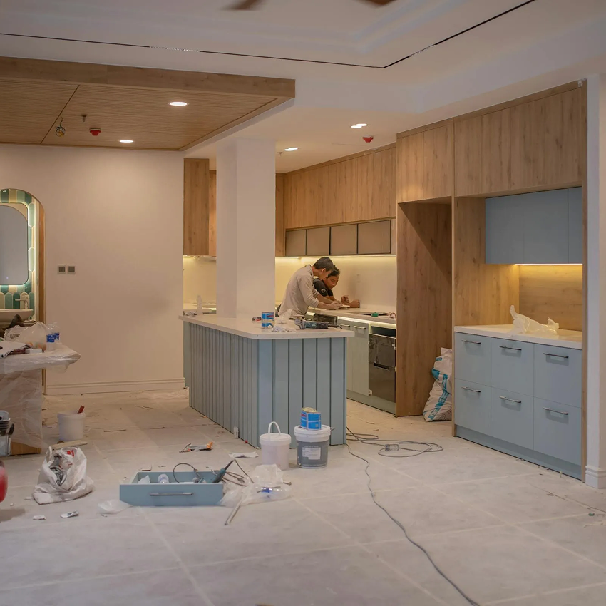 Kitchen remodel project in progress