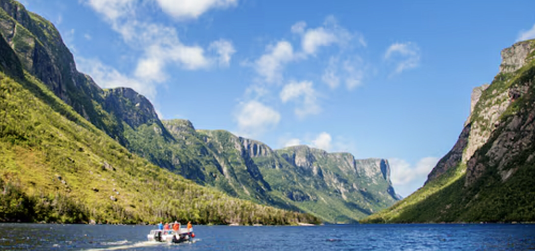 Fjord cliffs on the west coast of Newfoundland near Gros Morne