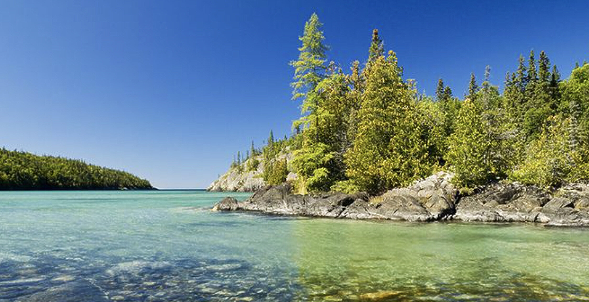 Lake Superior shoreline and boreal forest in Northern Ontario